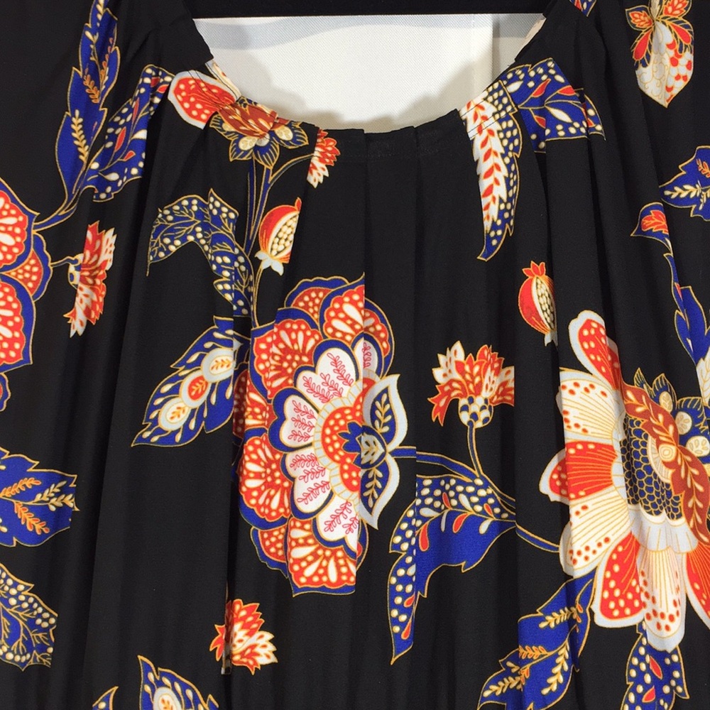 🎉Lauren Conrad Black Floral Dress Large - Picture 4 of 6